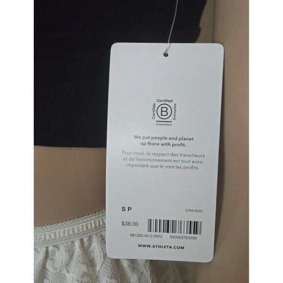 ATHLETA Well Rested Rib Sleep Bra Black longline Size S - Picture 5 of 5